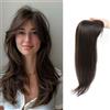 RUNRAYAY Topper per capelli RUNRAYAY, toppers per capelli 3D 360 ° per donne con capelli diradati, pezzi lunghi da 18 pollici per donne clip in fascia media, marrone 6#