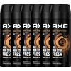 AXE Deodorante spray Dark Temptation, 6 x 150 ml, deodorante spray per il corpo, da uomo, senza sali di alluminio, set da 6