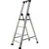S.T.P. Issima A07IS175, 4 gradini, 1.51 m - Scalandrino in alluminio con cavalletto - Altezza stimata operativa 2.89 m