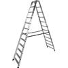 Gierre DoppiaSalita AL890, 2x12 gradini, 3.33 m - Scala doppia in alluminio - Altezza stimata operativa 4.33 m
