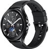 XIAOMI Watch 2 Pro, Smartwatch Bluetooth, Google WearOS, Schermo AMOLED 1.43", Acciaio inossidabile, Processore Snapdragon W5+Gen1, Monitoraggio SpO2, Frequenza Cardiaca, Sonno, GPS integrato, Nero