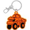 GRUSS & CO Riflettore neon con motivo camion | Riflettore al neon figurato, ciondolo con anello portachiavi e moschettone, ciondolo riflettente, regalo di compleanno per bambini, inizio della scuola |
