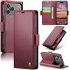 Rerzoiro Cover per iPhone 17 Pro Max Custodia Portafoglio [Blocco RFID] Premium Pelle PU Wallet Case Flip Libro con Porta Carte Slot Supporto Flip Case per iPhone 17 Pro Max, Rosso