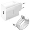 RaitWahl 67W Caricabatterie Rapido, con Cavo USB-C 6A 2M per Oppo, OnePlus, Realme, Compatibile con Reno 13/12FS, Find N3, X5 Lite, OnePlus 13, Nord CE 4, Realme 12 Pro+, Warp Charge