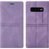 OKZone Cover per Samsung Galaxy S10 Plus, Cover a Libro Samsung S10 Plus, Custodia in Pelle Samsung S10 Plus Magnetica [Portafoglio] Custodia Silicone TPU,Funzione Supporto Slot Schede (Viola)