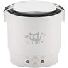Haofy 12V 100W 1L Cuociriso Portatile Vaporiera per Auto, Pentola per Riso per Colletti, Studenti e Single Person (Bianco)