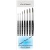DaVinci ESPACE BEAUX ARTS Da Vinci Serie 373 (3373) Set di 7 pennelli rotondi sintetici grigi 0,2,4,6,8,10,12 per pittura a olio, acrilico, guazzo e acquerello