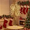 Diketone Lampada ad Albero, Albero Pasqua, 144 Luci LED Bianche Calde, Alberi di Pasqua Pieghevole Alimentato da USB/Batteria, Albero LED per la Decorazione Interna di Natale e di Halloween (Oro)