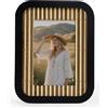 SUMGAR Cornice Foto 10x15 Nera in Legno Boho, Cornice 10 x 15 in Bambù Intrecciato Naturale da Parete o da Tavolo, Regalo di Nozze per Papà, Famiglia, Genitori