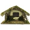 Ferrari & Arrighetti Capanna per Presepe, Stile Rustico, Vuota/Senza Statuine, Adatta a Statuine Linea 10 Cm, Legno, Multicolore, 36 x 14 x 23 Cm