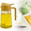 Doolitt 2 in 1 Spruzzatore Olio,Oliera Spray Per Friggitrice Ad Aria,470ML Bottiglia Dispensatrice D'Oliva Nebulizzatore Olio,Cucina, Insalata,Barbecue (Giallo)