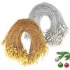 QIZHIQIAMY Cordino per Ornamenti Natalizi, 200 PCS Cordino Natalizio, Gancio per Palline di Natale, Ciondolo in Corda per Appendini Ornamento di Natale, Ganci per Decorazioni Albero di Natales