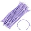 Sparkeads - 20 corde in poliestere cerato non finite per braccialetti intrecciati, lunghezza 23,5 cm, regolabili, per braccialetti di coppia e creazione di gioielli fai da te, colore: lilla