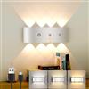 YrgePowk 1 Pezzi Applique Led da Parete con Sensore di Movimento, 6000mAh Lampada Muro Senza Fili Ricaricabile, 3 Colori 3 Modalità Regolabile, Lampada a Batteria da Parete Lampade Senza Corrente - Bianco