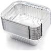 fuxunamz 25 ciotole in alluminio monouso in pellicola di alluminio, adatte per cuocere, arrostire, cucinare, piccoli contenitori 15 x 12 x 5 cm, 400 ml (senza coperchio)