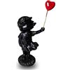 PIGPIGFLY Scultura Figura Banksy,Della Ragazza con i Palloncini,Decorazioni per Ufficio,Figura Decorative, Statuette Decorative Casa, Soggiorno Decorativo Moderno da Appoggiare(Nero)