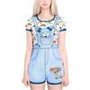 LittleForBig Tutina in seta Onesie Pigiama Body - Little Blue Furrytail Racecar pagliaccetto, Blu, S