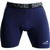 Rane Sports Pantaloncini a compressione da uomo Palestra Corsa Strato Base Pantaloni Corti Calze Traspirante Fitness Allenamento Yoga Pantaloncini con Tasche per telefono, Blu navy, L