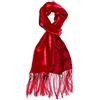 Lorenzo Cana - Sciarpa reversibile da uomo Double Face rosso - parte anteriore in velluto di seta - stampa floreale in tessuto damascato 30 cm x 200 cm - 8909311