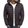 HAOLEI Giacca Invernale Imbottita da Uomo Classics Piumino Ripiegabile Imbottita Montagna Cerniera Elegante Cappotto Corto Leggero e Isolato Casual Comodo con Zip e Cappuccio Giubbotto Da Lavoro Imbottito