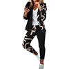 KHIRVWL Tailleur da Donna da Lavoro Elegante Tailleur da Cocktail Party in Due Pezzi Taglie Forti Suit Blazer Manica Lunga con Bottoni Aperto Pantaloni Completo da Cocktail per Matrimoni e Feste