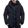 Generic Giacca invernale da uomo calda con cappuccio trapuntata imbottita piumini impermeabili giacca da esterno multi tasche piumini invernali caldi giacche da sci alpinismo capispalla termici spessi M-5XL,