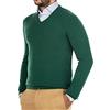 Cashmere Zone - Maglione Uomo Collo a V in 100% Cashmere Lana Pullover in Kashmire Invernale con Manica Lunga (Verde Inglese, XL)
