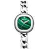 CIGA Design Orologio da polso da donna - Collezione Aglaia con catena cubana, Vari quadranti in pietra naturale (occhio di tigre, malachite, madreperla rosa o opale), Lancette luminose, Chiusura