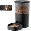 IMIPAW Distributore Automatico Cibo Gatti con Telecamera, 1080P HD Distributore Automatico Cibo Cani, 2.4G WiFi, 1-10 Pasti, 3L, Tecnologia Anti Intasamento, Connessione App
