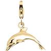Nenalina Ciondolo a forma di delfino, in argento sterling 925 placcato oro, Argento sterling 925 placcato oro di alta qualità