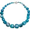 Treasure Bay TreasureBay - Splendida collana da donna con pietre di agata e nessuno, colore: Blu, cod. TBGEM01