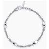 Mabina Gioielli - Bracciale Uomo - Bracciale con catena rolò e inserti neri - 533706