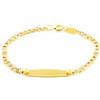 Monde Petit - Bracciale Bebè Bambini ragazza Oro Giallo 9K Personalizzata Schiava 3x1 Zirconi Opachi Brillanti 12 cm - Scatola Regalo - Certificato di garanzia