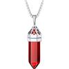 Bestyle Collana Donna Quarzo Pietra Esagonale Cristallo di Nascita Febbraio Ametista Collana Pietre Portafortuna con Nodo Celtico, Collane Lunghe Donna Regolabile, Confezione Regalo