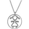 Remo Gammella Catenina e ciondolo Bebè bimba femminuccia girocollo argento 925 collana argento 925 donna (Argento)