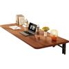 WAZCSD Tavolino Porta PC da Parete in Legno,Tavolo da cucina salvaspazio da parete,tavolo pieghevole in legno massello,Pranzo tavolo a scomparsa,Adatto per cucina,camera da letto,studio o soggiorno ( Color :