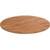 FOZICV Ø 60 x 1,5 cm, piano rotondo in legno massello di ricambio, tavolo da pranzo, tavolo da pranzo, marrone chiaro, legno di rovere massiccio