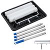 TOPWAY Set Grande Rullo per Vernice da 45,7 cm - Telaio Regolabile in Alluminio + 3 Rulli per Vernice + Manico Estensibile Rimovibile da 1,6M + Vassoio Grande per Vernice - Kit Completo per Pittura di