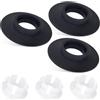lasuroa Kit Guarnizione Valvola Scarico per Ideal Standard Cassetta Wc, Set Guarnizione & Clip di Ricambio per SV01967 Resistente Componenti Sistema di Scarico Silicone (Nero)