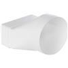 LIRAST 110x55mm - Ø 100mm Giunto Orizzontale da Tubo Tondo a Rettangolare - Adattatore/Riduttore in Plastica