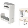KIWIFOTOS Supporto per cuffie sotto il tavolo, supporto per cuffie per ufficio domestico, supporto multiuso con scrivania girevole a 360°, gancio per cuffie - bianco