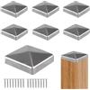 YTSMFL 8 tappi per pali in metallo, 9 x 9 cm, a forma di piramide, per pali in legno, tappi di copertura per pali di recinzione con viti