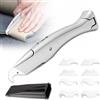 Zamety Cutter professionale Set universale Cutter Moquette Coltello a Gancio con 8 lame di ricambio e protezioni in plastica, ideale per tagliare pavimenti in PVC