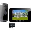 iTenen Videocitofono Campanello Senza Fili con Schermo a 4.3 Pollici, Spioncino Citofono Telecamera 1080P con Scheda di Memoria 32GB, Rilevamento del Movimento, Audio Bidirezionale, Impermeabile,IP65.