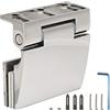 Jenngaoo Cerniere per Porta Doccia, Cerniere per Porta in Vetro Senza Telaio in Acciaio Inossidabile Morsetto per Cancello del Bagno per Vetro Temperato da 8-12mm, per Accessori Hardware Cerniera per Mobili