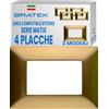 Bratek 4X Placca 3 Moduli Compatibile con Placche BTicino Matix | Sostituisce Placchette BTicino Matix AM4803 Colore Bronzo - Made in Europe