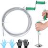 Vandicka Spirale per la pulizia dei tubi, a spirale, 5 m, spirale di scarico universale, compatibile con trapani, pulitore per tubi a spirale per WC e lavandino, verde