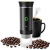 LUPATDY Macchina da caffè portatile, macchina da caffè da campeggio con batteria, 3 in 1, macchina da caffè da viaggio, macchina da caffè da go, per ufficio, viaggi, campeggio, casa (nero)