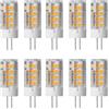 WULUN Lampadine G4 5W Lampadario LED, risparmio energetico, nessun sfarfallio, equivalente 50W lampadine alogene, 500lumen, AC 12V, 3000K bianco caldo, 10 pz