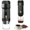 BAIFULAI Macchina da caffè portatile: macchina da caffè a batteria con autoriscaldamento, mini macchina da caffè da viaggio con capsula NS e caffè macinato, USB e caricabatteria per auto, macchina per caffè